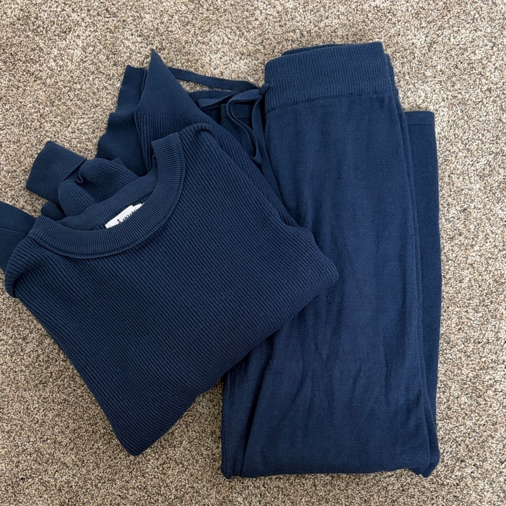 Navy Blue Crew Neck Sweater